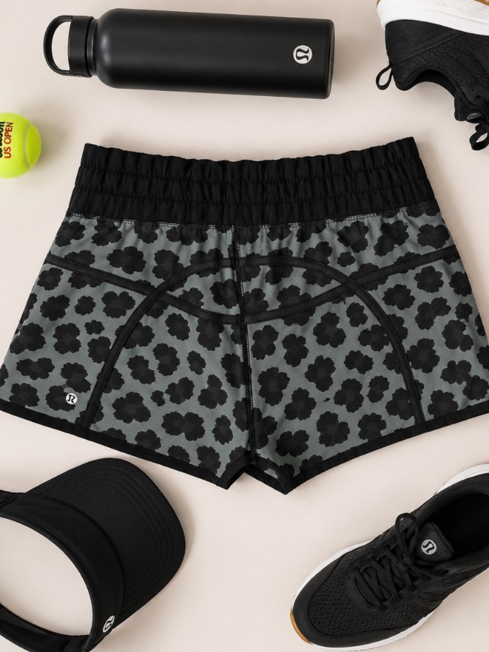 Lululemon Speed Up 4 in High-Rise Lined Short Leopard Print Run Size 8 limited